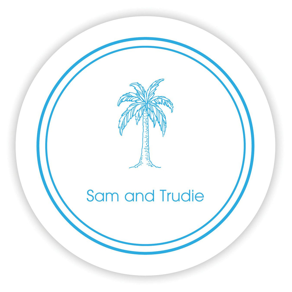 100 Letterpress Party Coasters in Elegant Holder