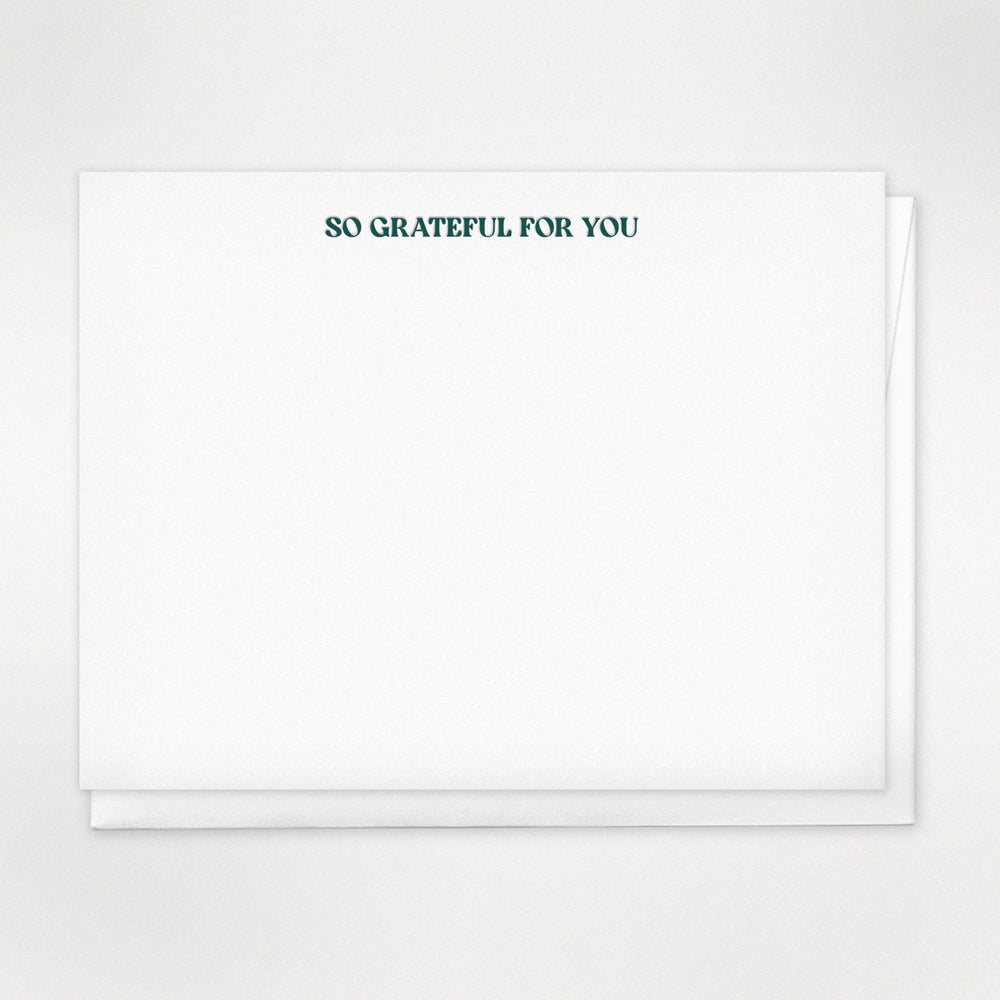 So Grateful For You | Letterpress Boxed Note Sets