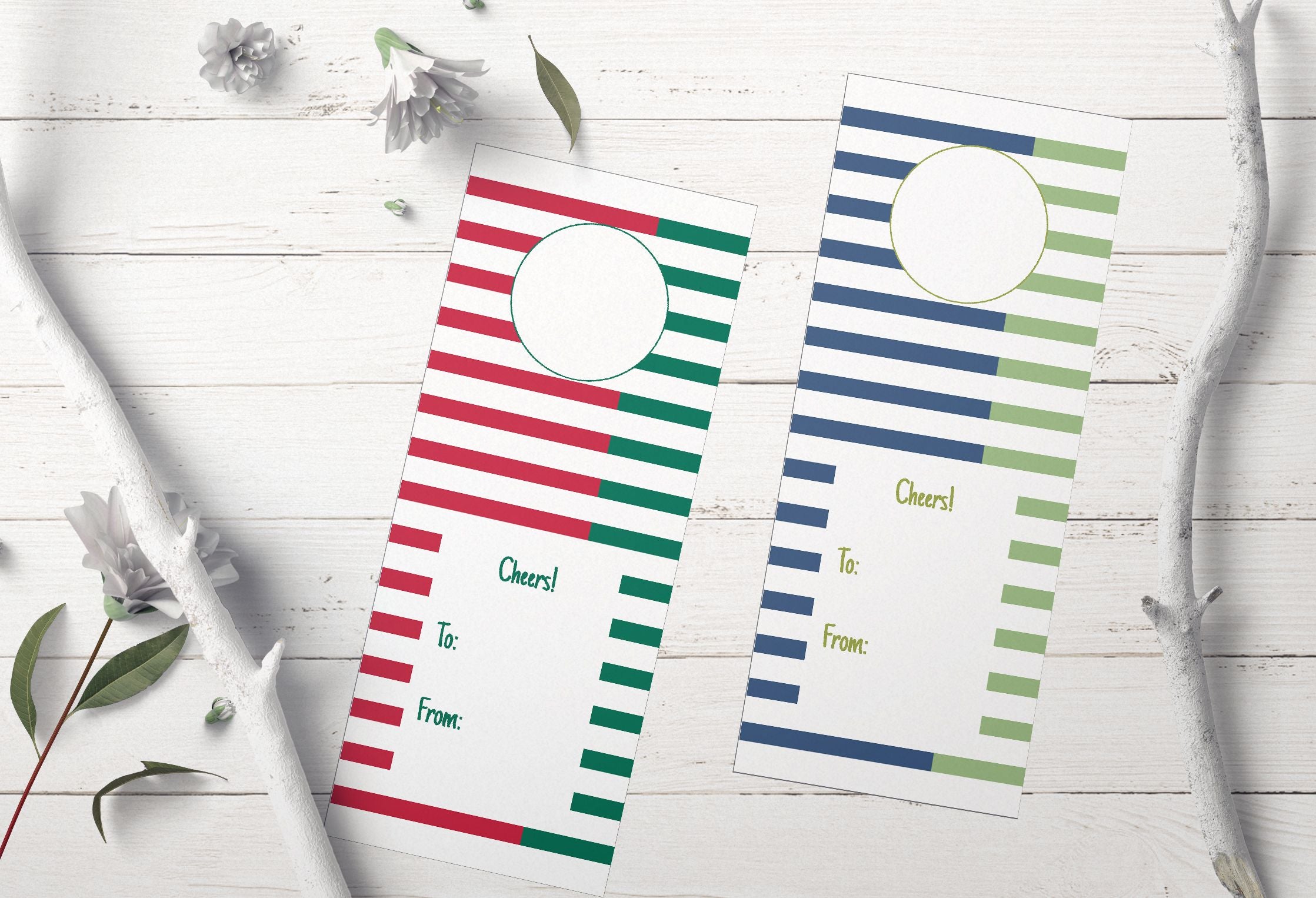 Deluxe Wine Tags | Catchy Stripes