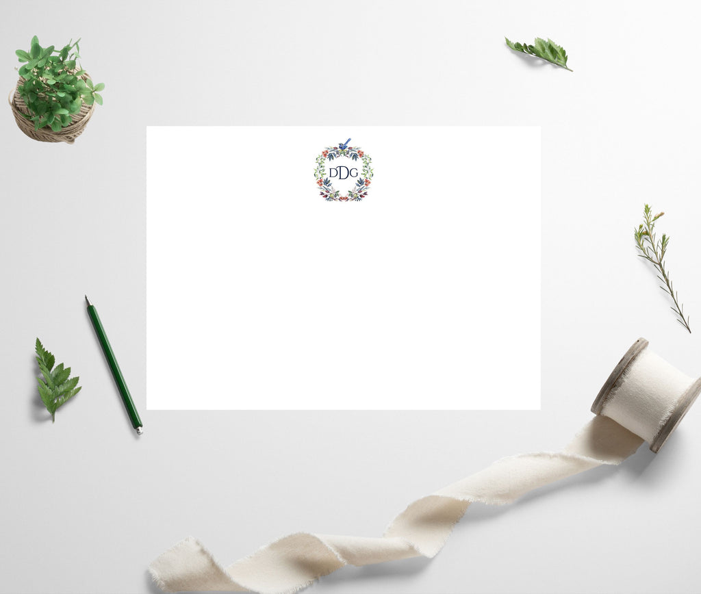 Wildflower Bluebird Card | Flat Note A6