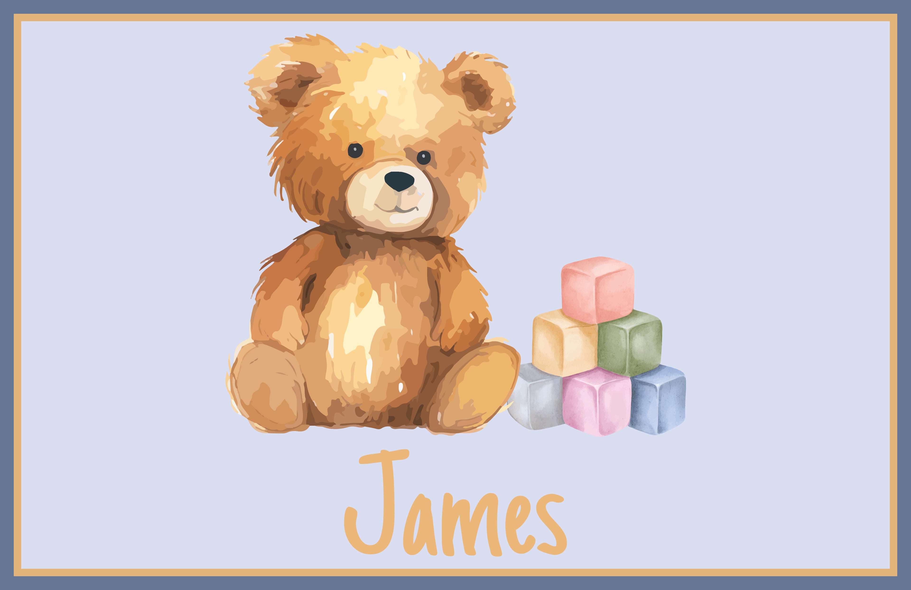 Bear with Blocks | Placemat