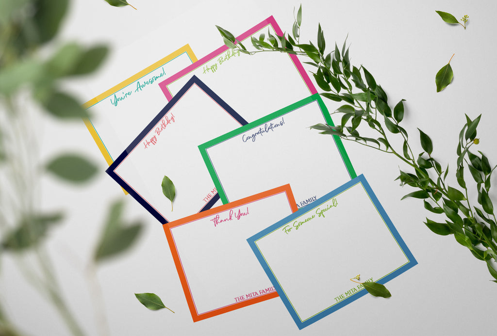 Celebration Card Pack for All Life's Events  - 24 A2 Flat Notes