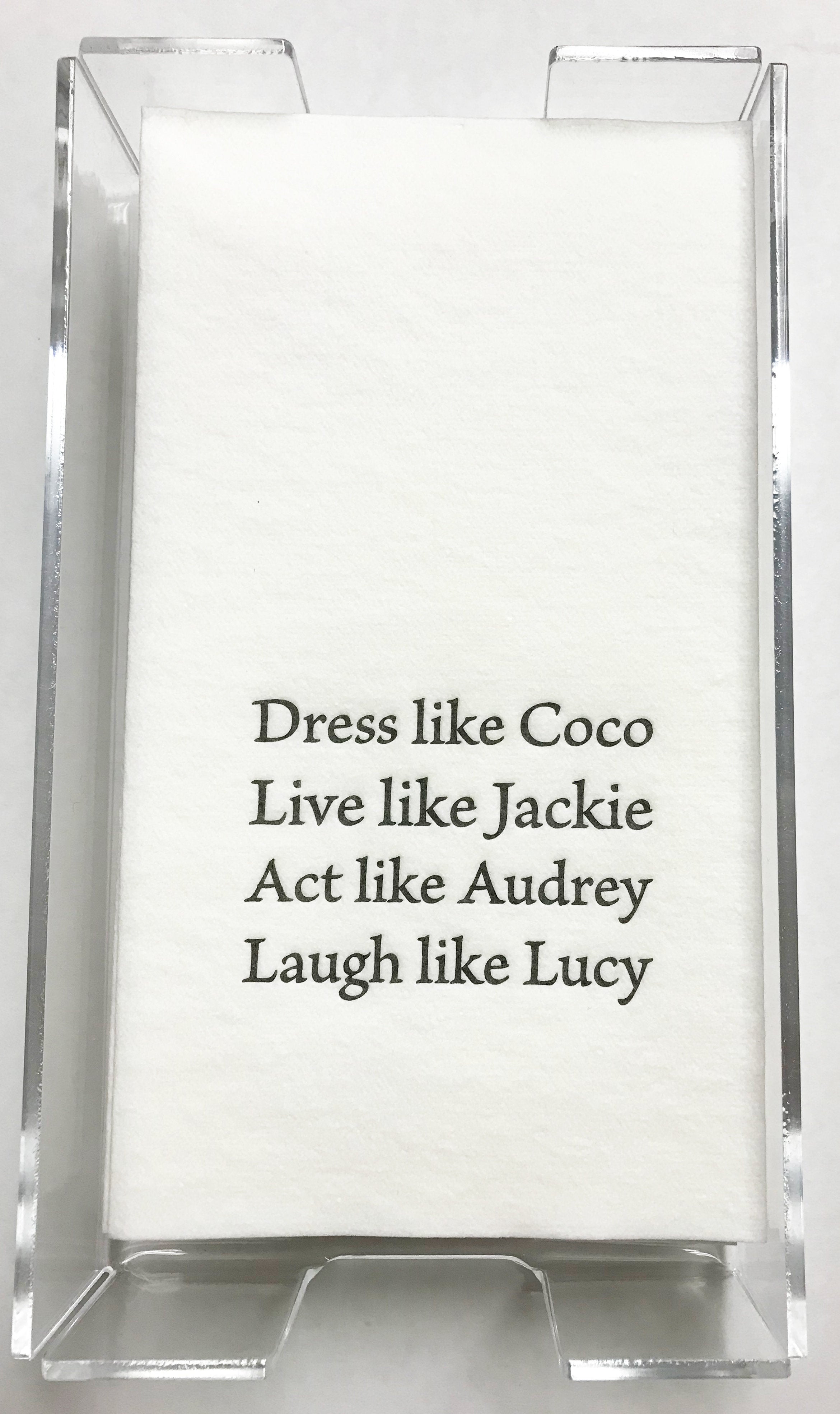 Coco Guest Towels in Holder