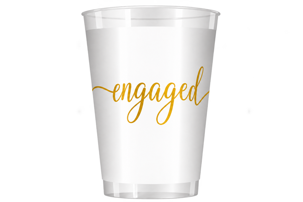 Engaged! Frost Flex Shatterproof Cups | Set of 10 | 16 oz