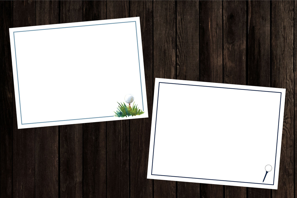 Golfers Fllat Note Packs | 10 Cards & Envelopes | A2